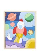Wooden Space Blocks Puzzle Fisher-Price Patterned