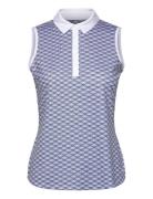 W Cloudspun Scallop Sl Polo PUMA Golf Blue