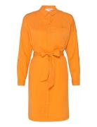 Slfkikki-Tonia Ls Short Dress B Selected Orange