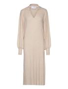 Slfselene Ls Knit Dress B Selected Cream