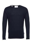 Slhrome Ls Knit Crew Neck Noos Selected Navy