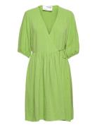Slframi 2/4 Short Wrap Dress B Selected Green