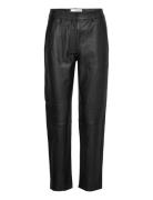 Slfmarie Mw Leather Pants B Noos Selected Black