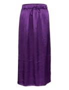 Slflyra Mw Midi Skirt B Selected Purple