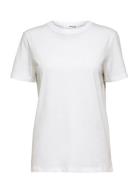 Slfmyessential Ss O-Neck Tee Noos Selected White