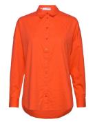 Slflina-Sanni Ls Shirt Noos Selected Orange