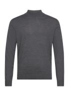 Slhtown Merino Coolmax Knit Mock B Noos Selected Grey