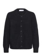 Slfrena Ls Knit Cardigan Camp Selected Black