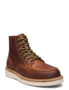 Slhteo New Leather Moc-Toe Boot Selected Brown