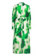Slfclaudine Ls Ankle Shirt Dress B Selected Green