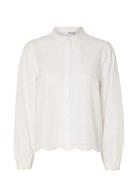 Slftatiana L/S Embr Shirt Noos Selected White
