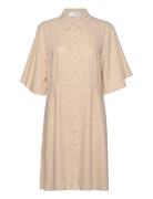 Slfgulia 2/4 Short Shirt Dress D Selected Beige