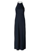 Slfannie Halterneck Maxi Dress D2 Selected Navy