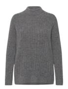 Slfmaline Ls Knit High Neck Noos Selected Grey