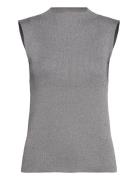 Slflura Lurex Sl Knit High Neck Selected Grey