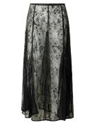 Slfdaphne Mw Midi Lace Skirt Selected Black