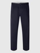 Slh172-Slim Tape Ron Pleat Pant Selected Navy