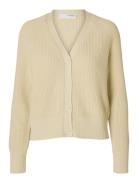 Slfbirla Ls Knit Short Cardigan Selected Cream