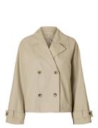 Slfcilo Short Trenchcoat Noos Selected Cream