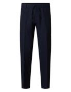 Slh196-Straight Leroy Linen Bld Pnt Noos Selected Navy