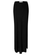 Slfviva-Lena Hw Ankle Sun Skirt Selected Black