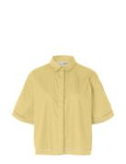 Slfnovi Ss Crochet Detail Shirt B Selected Yellow