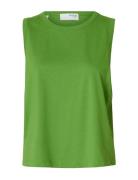 Slfessential Sl Boxy Tank Top Noos Selected Green