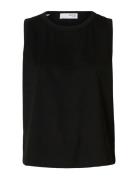 Slfessential Sl Boxy Tank Top Noos Selected Black