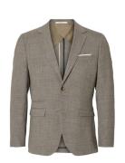 Slhslim-Oasis Linen Blz Noos Selected Beige