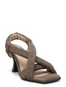 Slfashley Suede High Heel Sandal Selected Brown