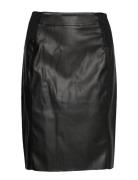Vmbuttersia Hw Coated Skirt Noos Vero Moda Black