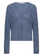 V-Neckline Blouse Mango Blue