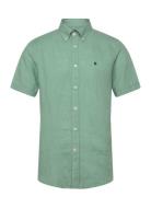 Douglas Linen Shirt-Classic Fit Morris Green