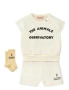 Set Squab Baby Set White Logo THE ANIMALS OBSERVATORY Cream