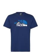 M Ss Mountain Line Tee The North Face Blue