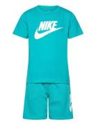 Ks-Knit Short Set Nike Blue