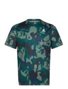 M Ma 24/7 S/S Tee Aop The North Face Green