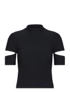 Ribbed Performance Cut-Out Top Aim´n Black