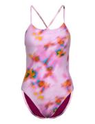 Nike Hydrastrong Multi Print Cutout Piece NIKE SWIM Pink