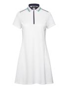 Stretch Piqué Quarter-Zip Polo Dress Ralph Lauren Golf White