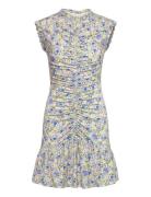 Agnes Draped Jersey Mini Dress Malina Patterned