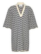 Thyme Structure Knitted Mini Dress Malina Navy