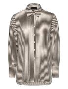 Striped Textured Shirt Mango Black