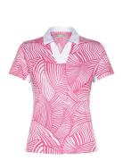 Stencil Floral Polo Callaway Pink