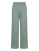 Martina Wide Structure Knitted Pants Malina Green