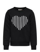 Koglinna Heart O-Neck Sweat Ot Swt Kids Only Black