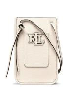 Pebbled Cameryn Crossbody Tech Case Lauren Ralph Lauren White