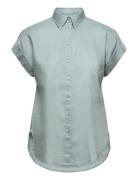 Relaxed Fit Linen Short-Sleeve Shirt Lauren Ralph Lauren Green