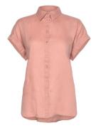 Relaxed Fit Linen Short-Sleeve Shirt Lauren Ralph Lauren Pink