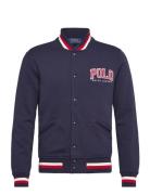 Letterman-Logo Fleece Baseball Jacket Polo Ralph Lauren Navy